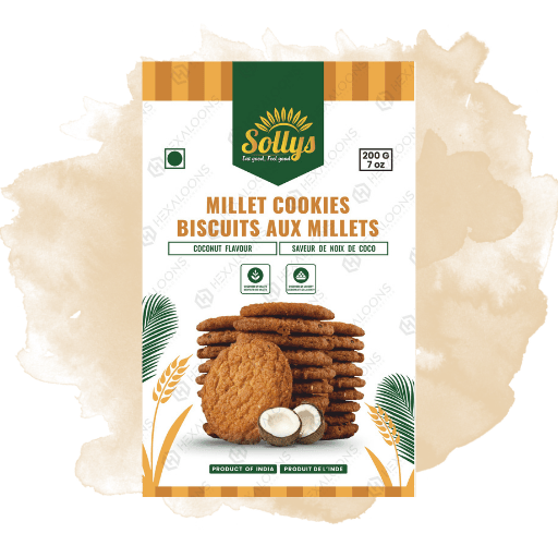 Millet Cookies Buscuitts Aux Millets (Coconut Flavor)